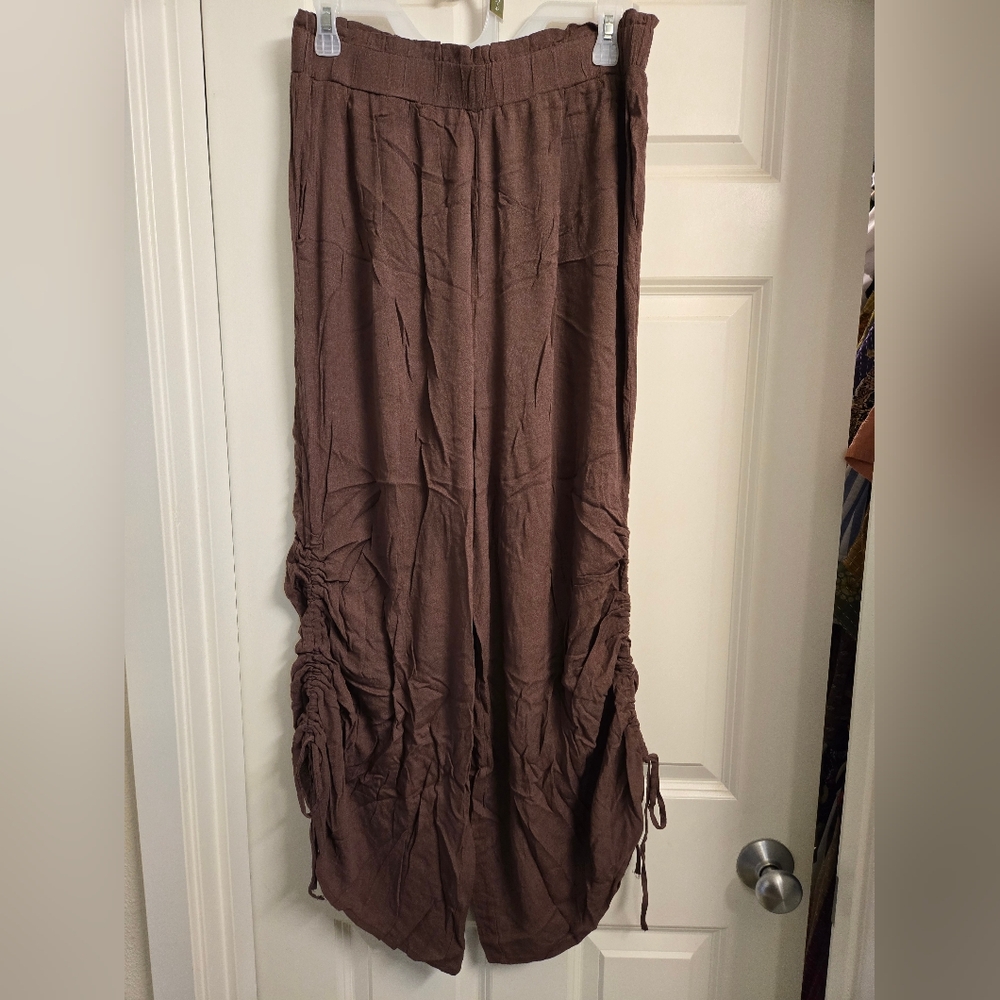 Wide Leg Brown Pants